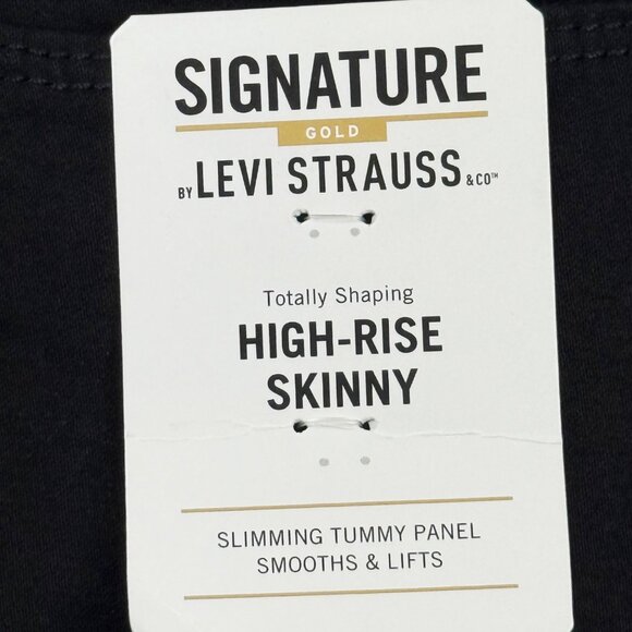 Signature By Levi Strauss Gold Women's Totally Shaping Skinny Black Jeans 26L NW - Picture 5 of 12